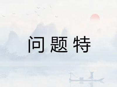 问题特
