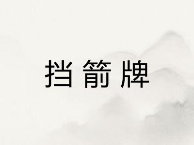 挡箭牌