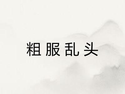 粗服乱头