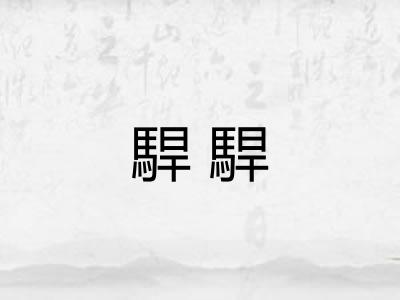 駻駻