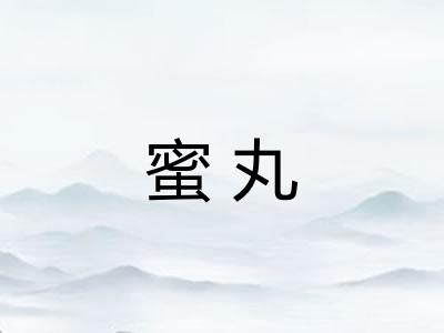 蜜丸