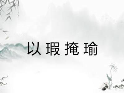 以瑕掩瑜