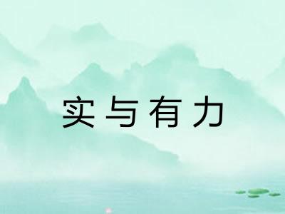 实与有力