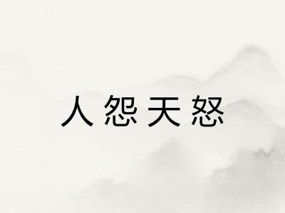 人怨天怒