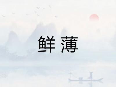 鲜薄