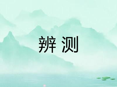 辨测
