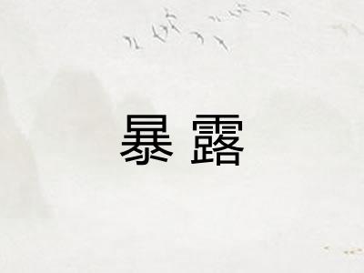 暴露