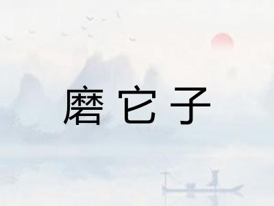 磨它子
