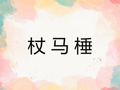 杖马棰