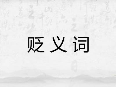 贬义词