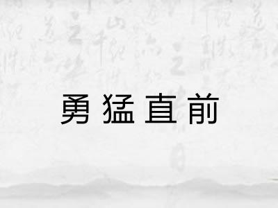 勇猛直前
