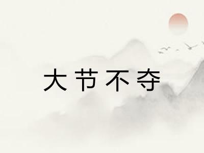 大节不夺