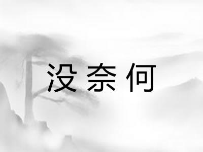 没奈何