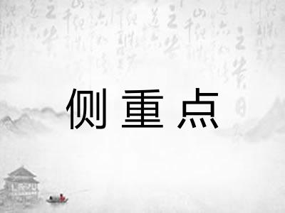侧重点