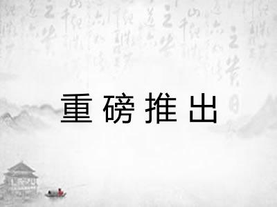 重磅推出