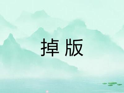 掉版
