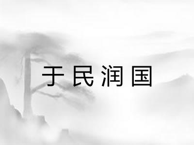 于民润国