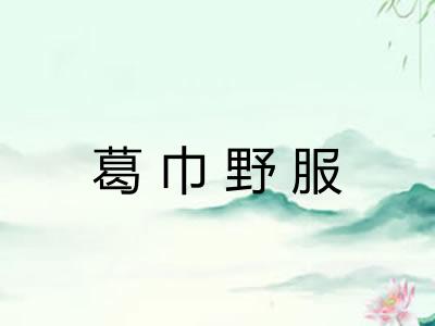 葛巾野服