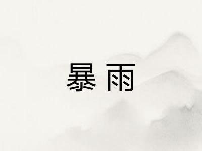暴雨