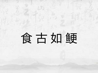 食古如鲠
