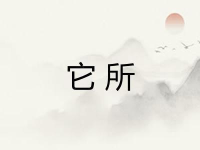 它所