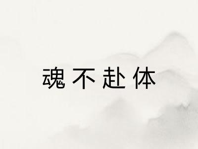 魂不赴体