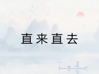 直来直去