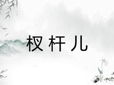 杈杆儿
