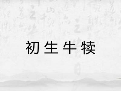 初生牛犊