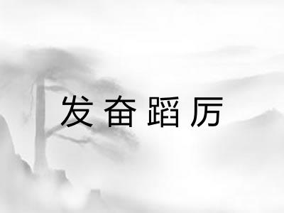 发奋蹈厉