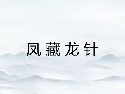 凤藏龙针