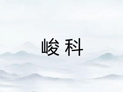 峻科