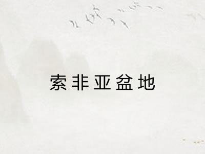 索非亚盆地