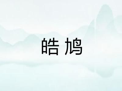 皓鸠