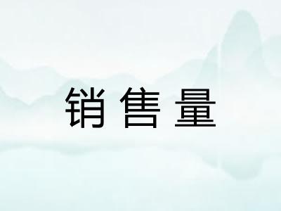 销售量