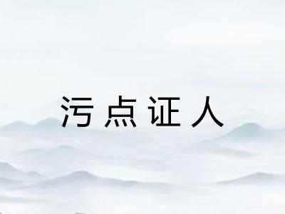 污点证人