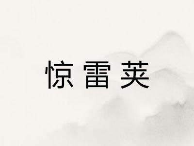 惊雷荚