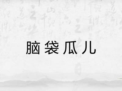 脑袋瓜儿