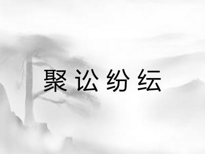 聚讼纷纭