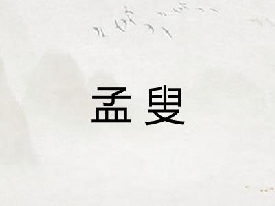 孟叟
