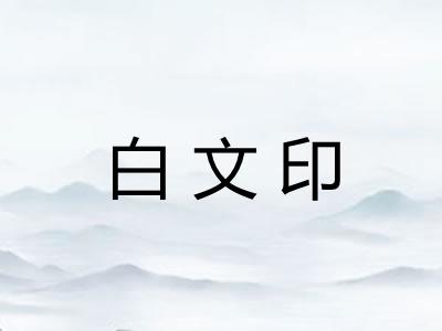 白文印