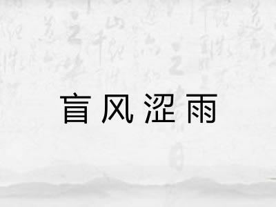 盲风涩雨