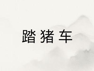 踏猪车