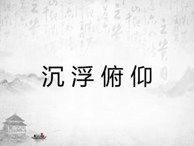 沉浮俯仰