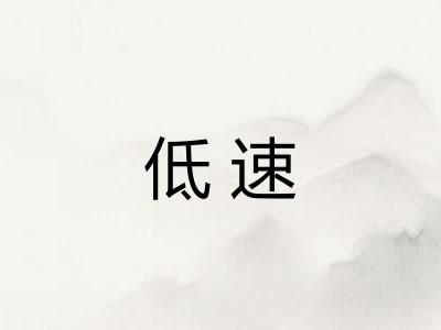 低速