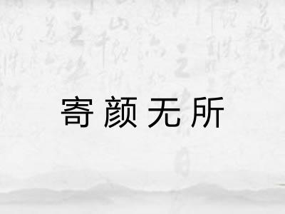 寄颜无所