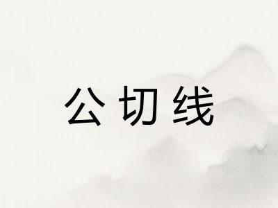 公切线
