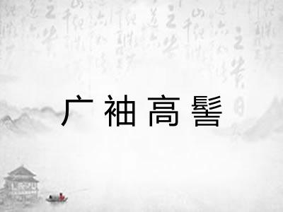 广袖高髻