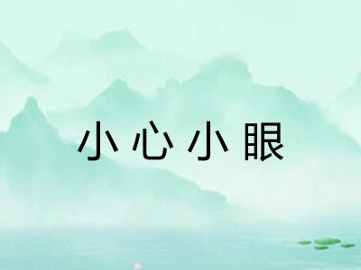 小心小眼
