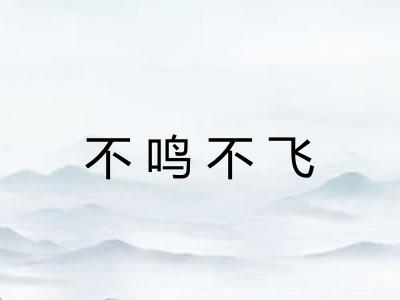 不鸣不飞